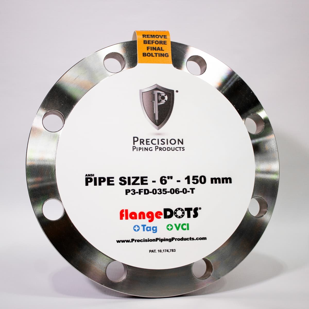 منتج flangeDOTS + Tag للحماية اللاصقة لوجه الفلنجة