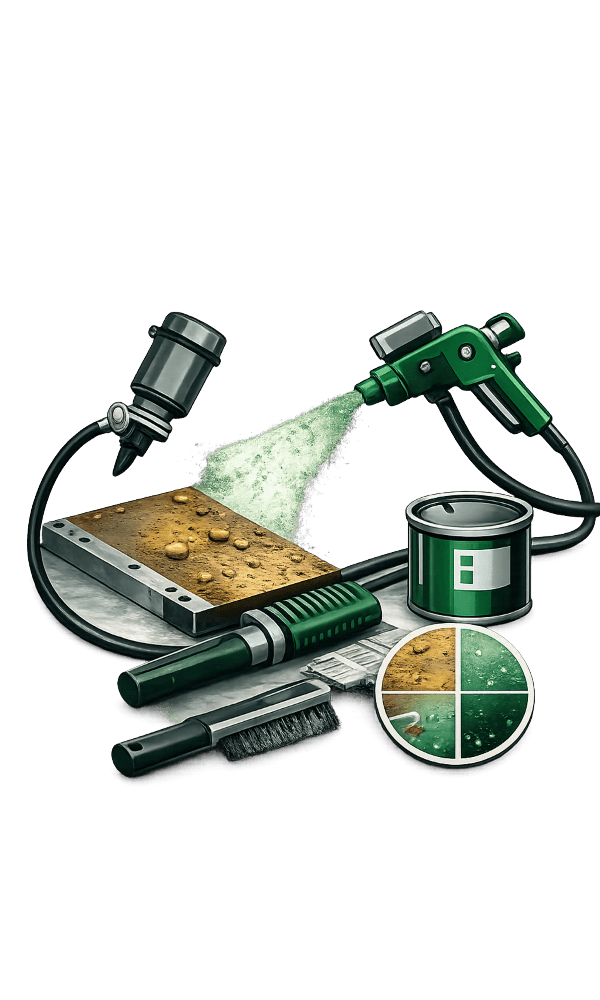 تهيئة الأسطح ومعالجة الصدأ ودعم الطلاء